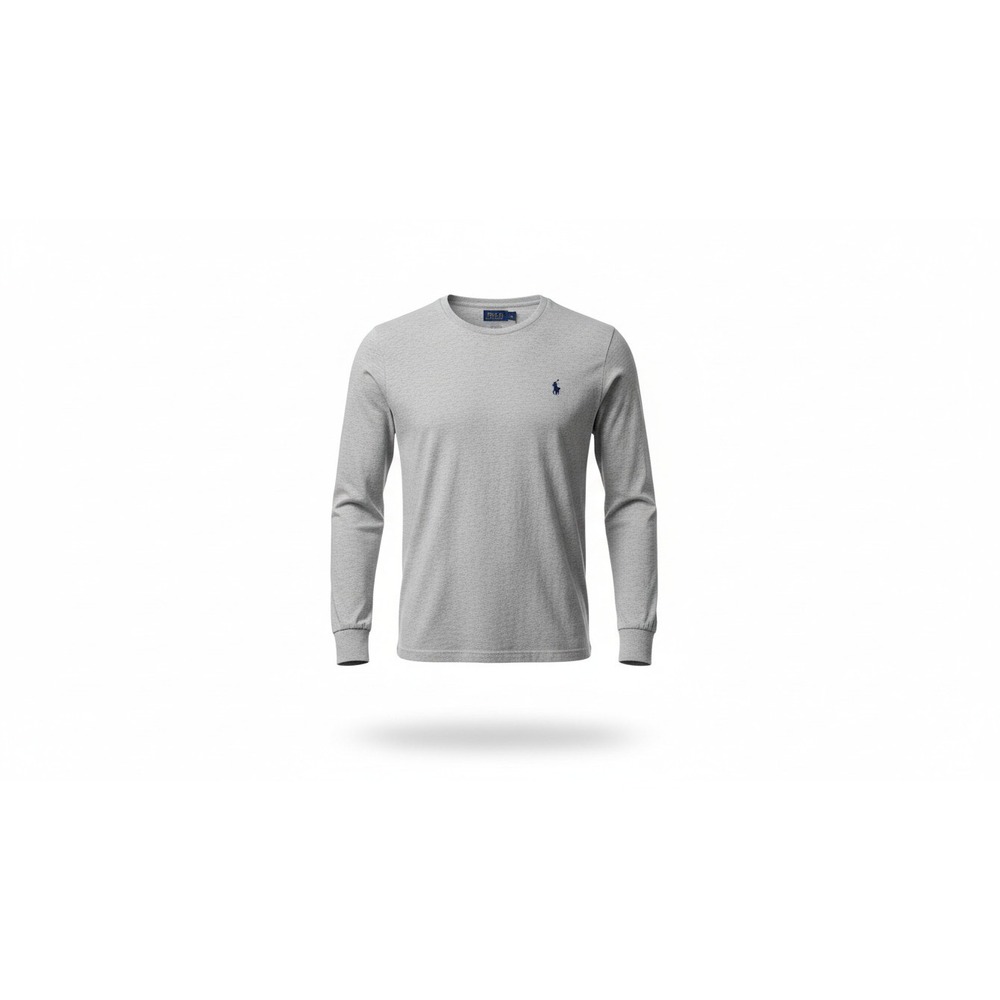 Polo Ralph Lauren Long Sleeve T-Shirt Mens Large Gray Classic Fit Pony Logo